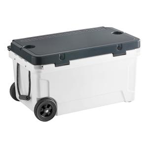  65 Qt. Mobile Rotomolded Outdoor Cooler / Ice Chest -  PANDA (White w/Black Accents)