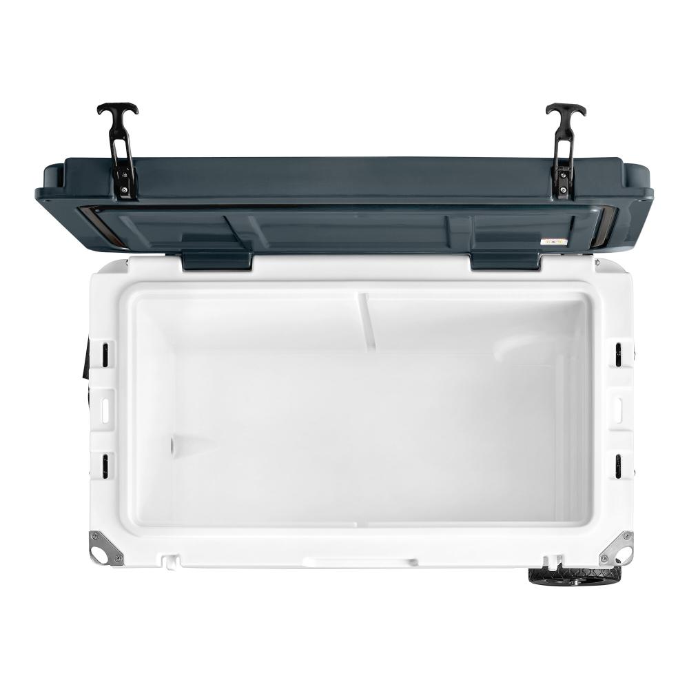  65 Qt. Mobile Rotomolded Outdoor Cooler / Ice Chest -  PANDA (White w/Black Accents)