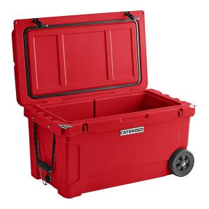 65 Qt. Mobile Rotomolded Outdoor Cooler Ice Chest - RED