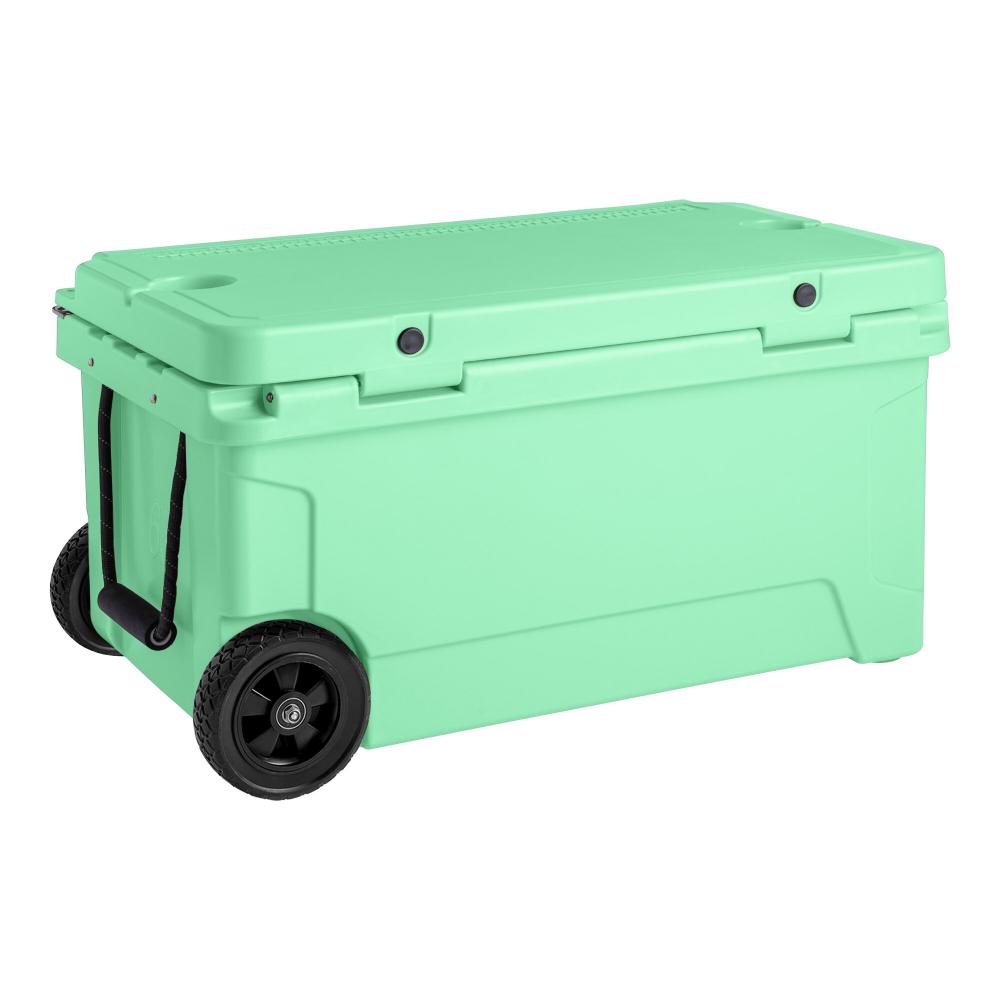65 Qt. Mobile Rotomolded Outdoor Cooler Ice Chest - SEAFOAM