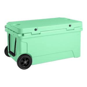 65 Qt. Mobile Rotomolded Outdoor Cooler Ice Chest - SEAFOAM