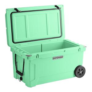 65 Qt. Mobile Rotomolded Outdoor Cooler Ice Chest - SEAFOAM
