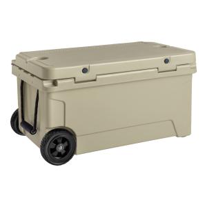 CaterGator 65 Qt. Mobile Rotomolded Outdoor Cooler Ice Chest - TAN