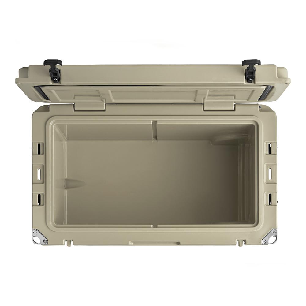 CaterGator 65 Qt. Mobile Rotomolded Outdoor Cooler Ice Chest - TAN