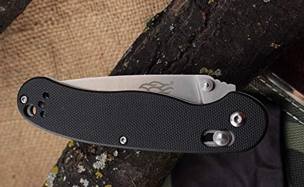 Firebird Folding Pocket Knife FB727S Carbon Fiber Handle w/Clip 440C Stainless Steel Blade - Gray