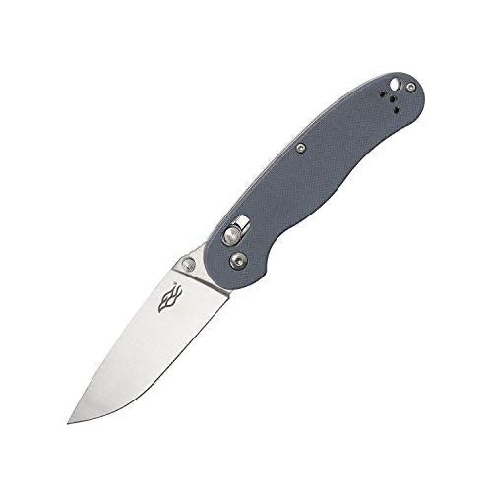 Firebird Folding Pocket Knife FB727S Carbon Fiber Handle w/Clip 440C Stainless Steel Blade - Gray