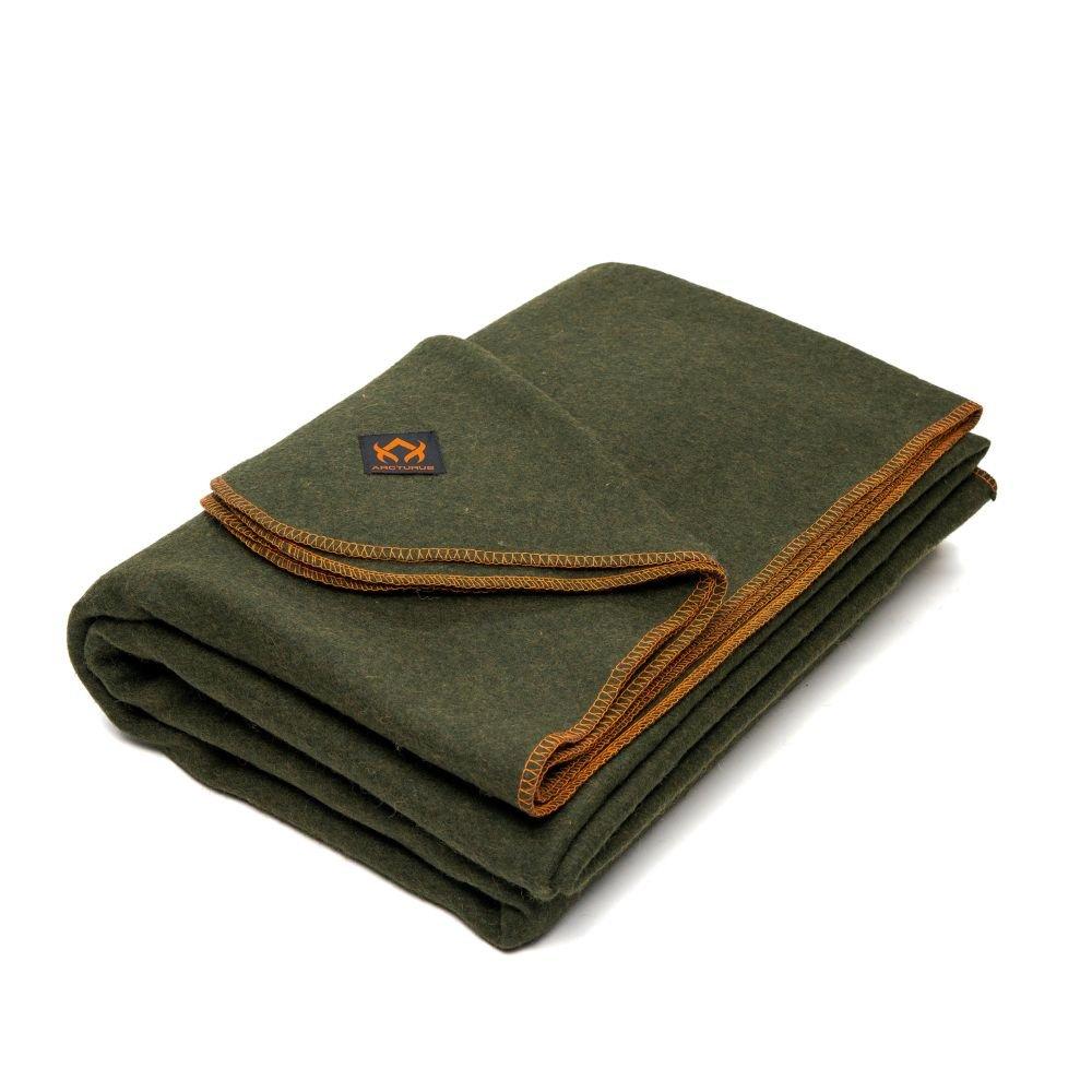 Military Wool Blanket - Olive Green