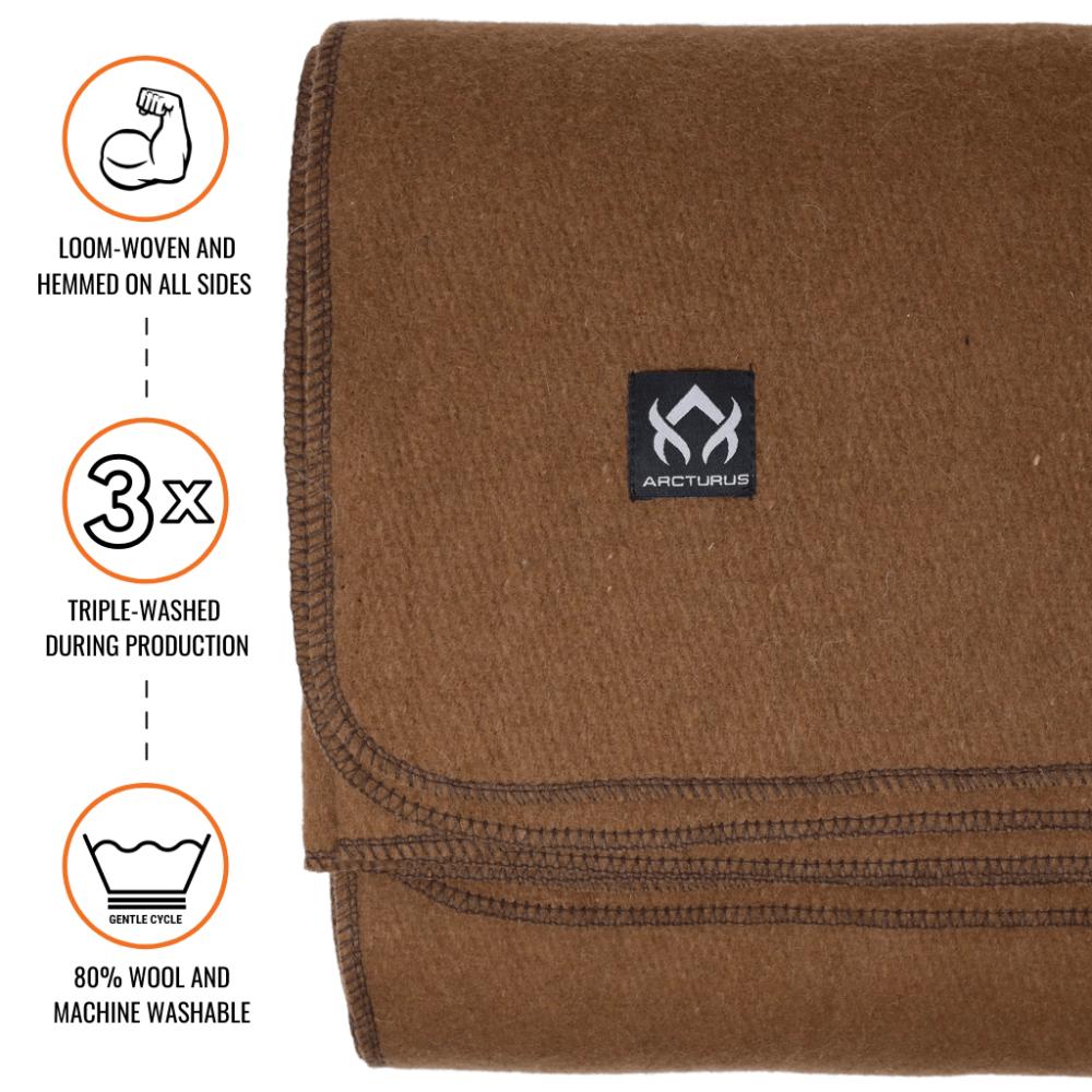 Military Wool Blanket - Camel