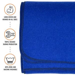 Military Wool Blanket - Royal Blue