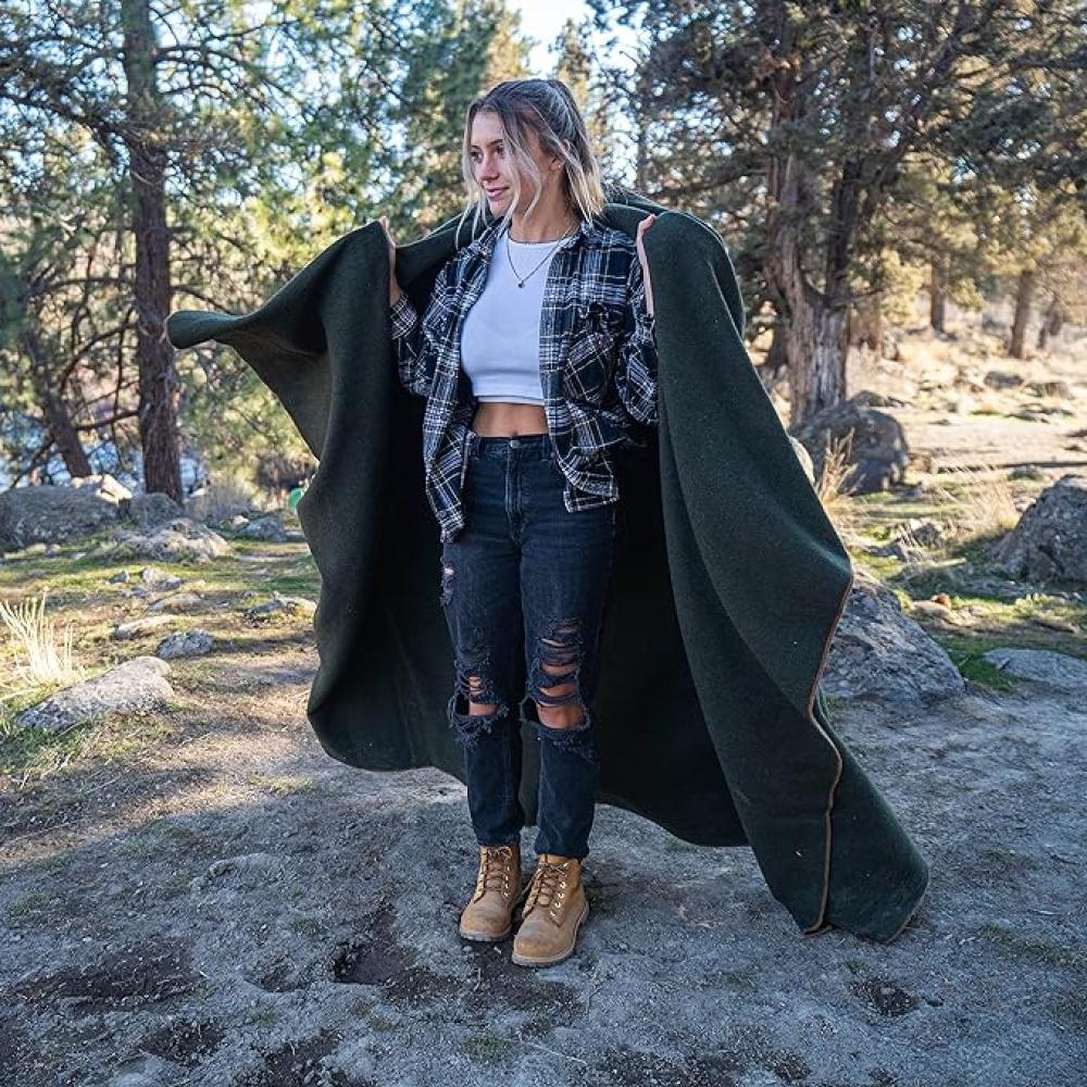 Military Wool Blanket - Ember Orange