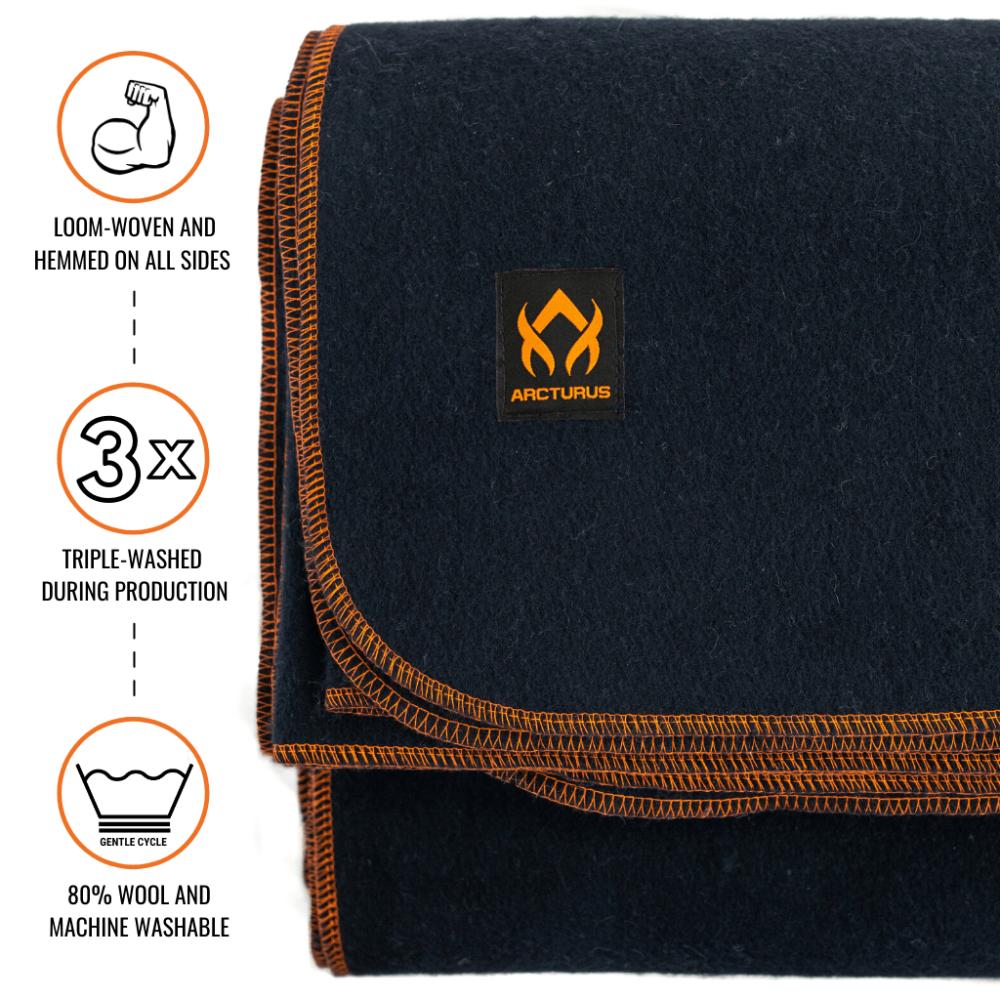 Military Wool Blanket - Ember Orange