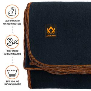Military Wool Blanket - Ember Orange