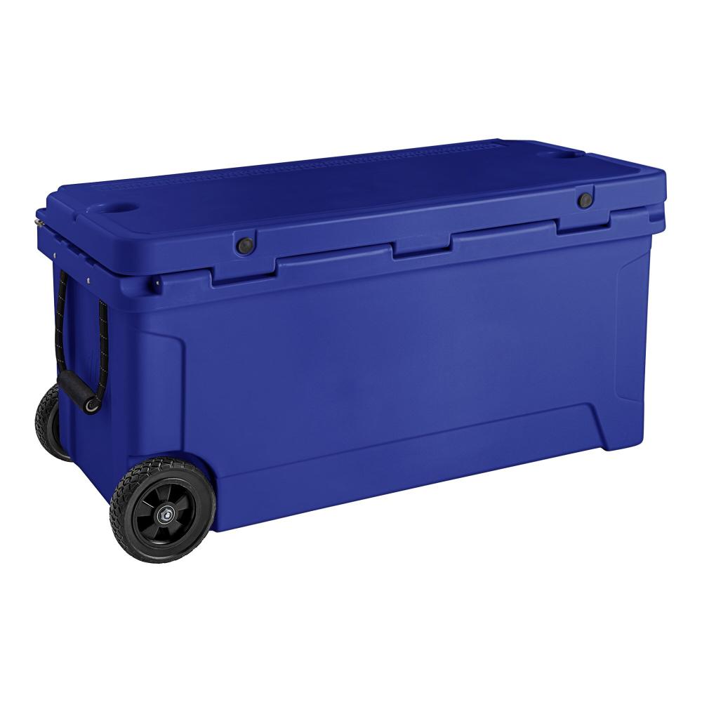 110 Qt. Mobile Rotomolded Outdoor Cooler Ice Chest - NAVY (blue)