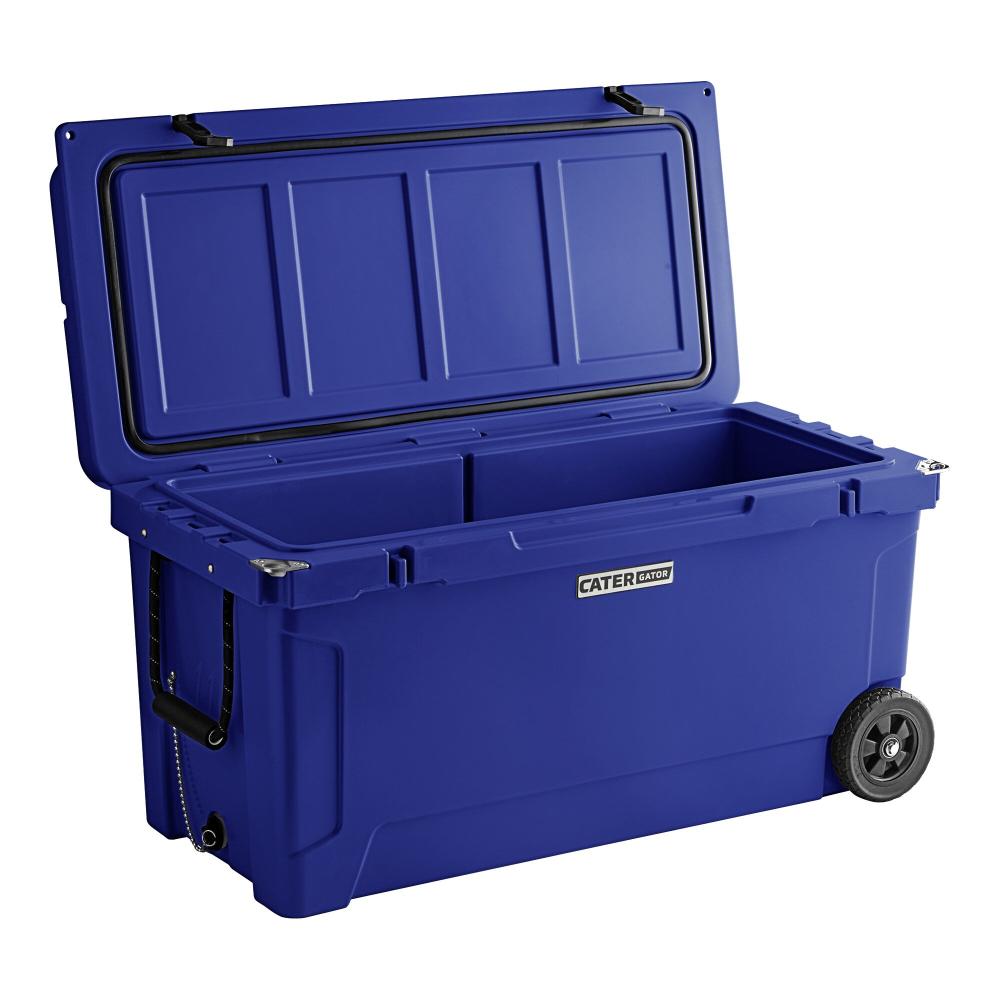 110 Qt. Mobile Rotomolded Outdoor Cooler Ice Chest - NAVY (blue)
