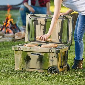 45 Qt. Mobile Rotomolded Outdoor Cooler Ice Chest - CAMOUFLAGE 