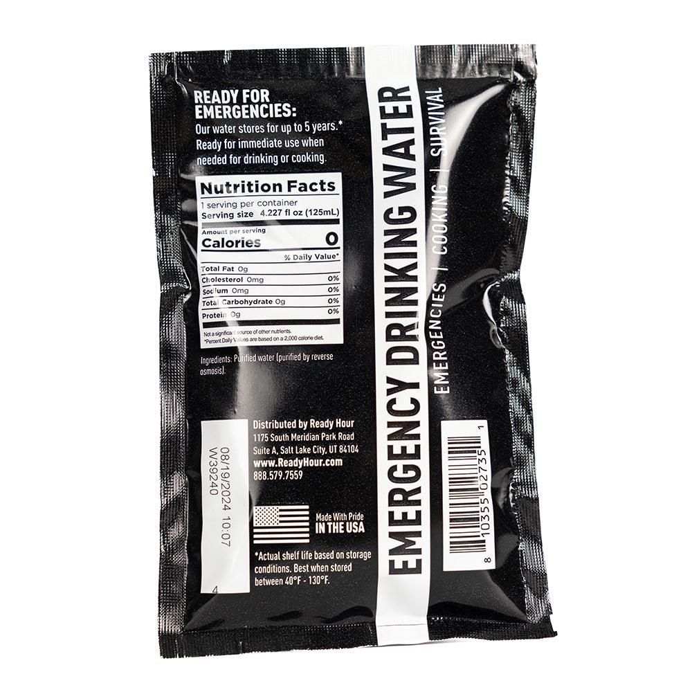 Emergency Water Pouch Case Pack (64 Pouches)
