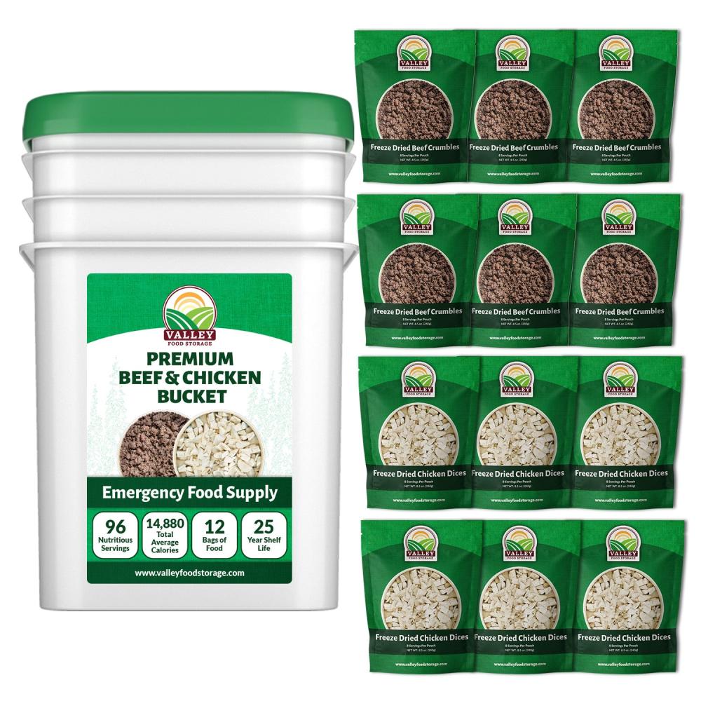 Premium Freeze-Dried Meat Bucket
