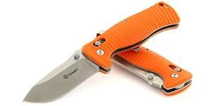 Tactical Folding Knife Multi Tool Window Breaker 440C Blade G10 Handle - ORANGE