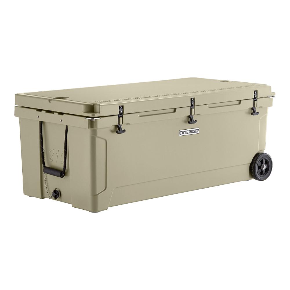 210 Qt. Mobile Outdoor Cooler / Ice Chest - TAN