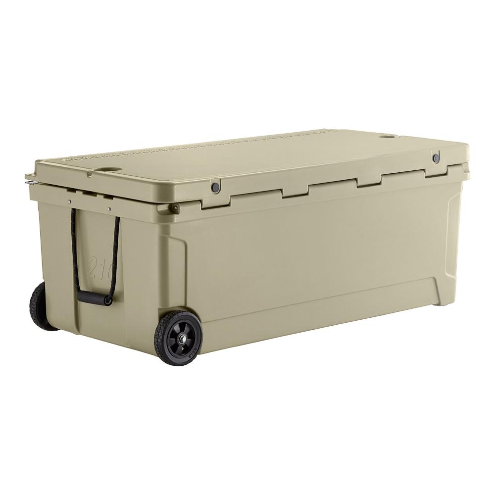 210 Qt. Mobile Outdoor Cooler / Ice Chest - TAN