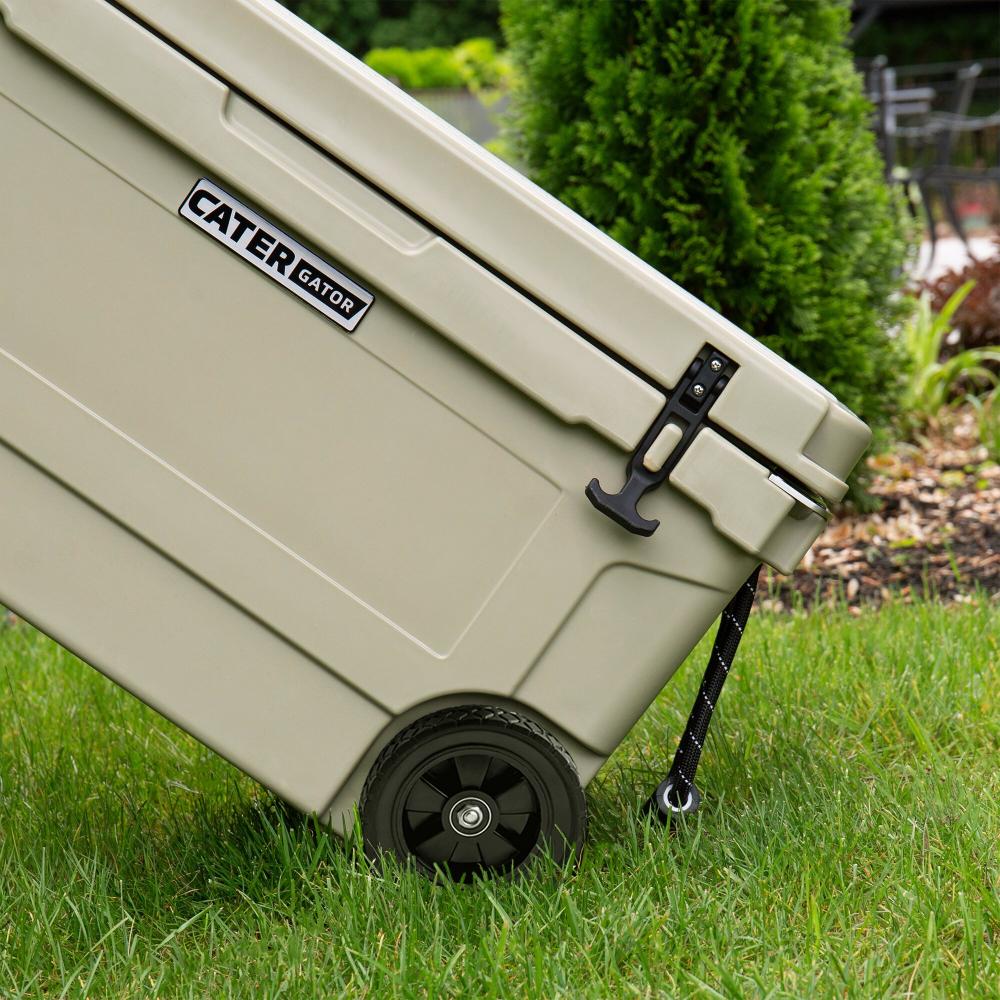 210 Qt. Mobile Outdoor Cooler / Ice Chest - TAN