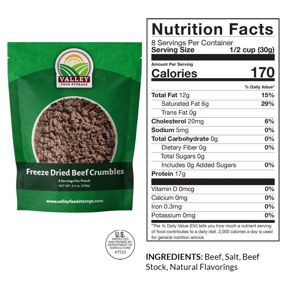 Freeze Dried Beef Crumbles