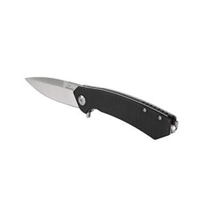 Pocket Folding Knife G10 Handle D2 Steel Hunting Fishing Camping Outdoor EDC Tool - Black