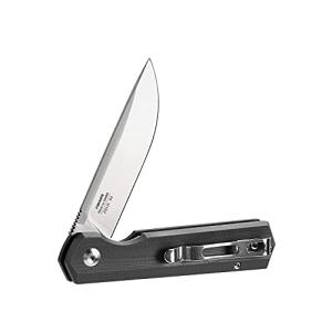 Pocket Folding Knife G10 Handle D2 Steel Hunting Camping Outdoor EDC Knife - Gray