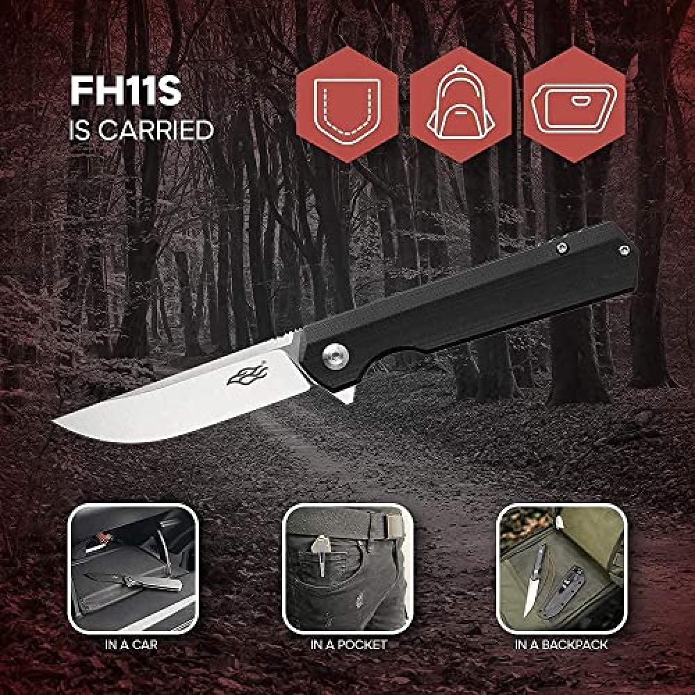Pocket Folding Knife G10 Handle D2 Steel Hunting Camping Outdoor EDC Knife - Gray