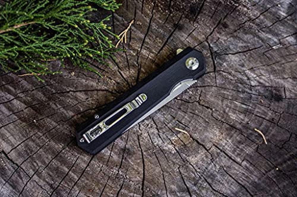 Pocket Folding Knife G10 Handle D2 Steel Hunting Camping Outdoor EDC Knife - Gray