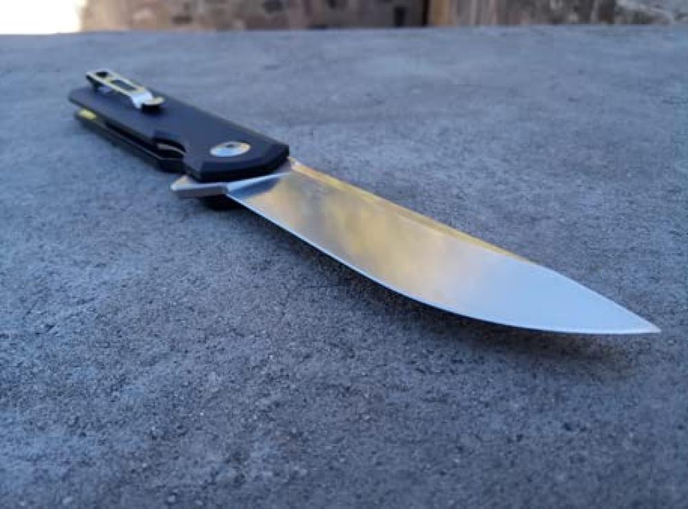 Pocket Folding Knife G10 Handle D2 Steel Hunting Camping Outdoor EDC Knife - Gray