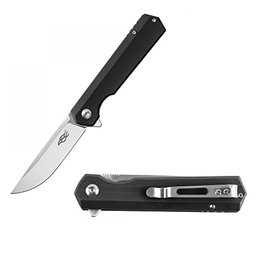 Pocket Folding Knife G10 Handle D2 Steel Hunting Camping Outdoor EDC Knife - Gray