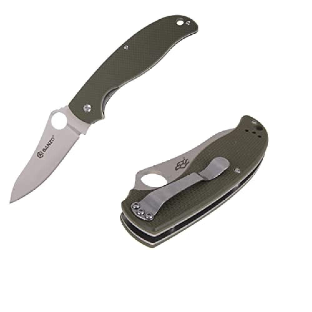 Folding Pocket Knife 440C Stainless Steel Blade G10 Handle with Clip Camping Fishing Hunting Outdoor EDC