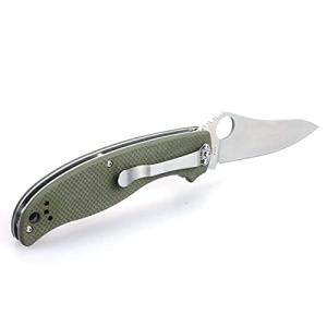 Folding Pocket Knife 440C Stainless Steel Blade G10 Handle with Clip Camping Fishing Hunting Outdoor EDC