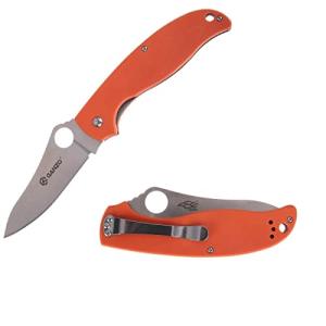 Folding Pocket Knife 440C Stainless Steel Blade G10 Handle with Clip Camping Fishing Hunting Outdoor EDC