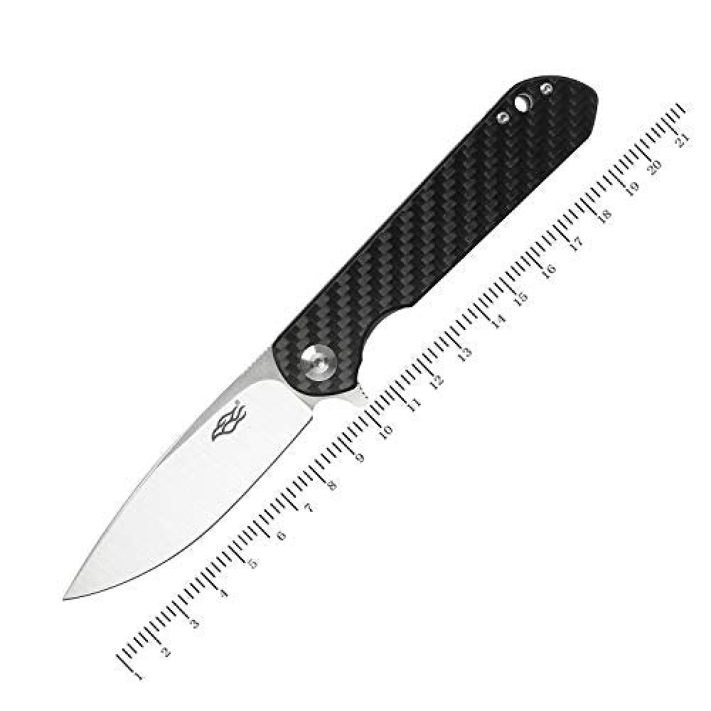  Pocket Folding Knife EDC D2 Steel Blade Carbon Fiber Handle