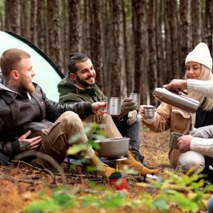 Astrolux® Ti-M1 Titanium Mug Titanium Pot Lightweight Camping Pot Titanium Cup Titanium Backpacking Pot with Portable Foldable Handles for Outdoor Camping Hiking Backpacking