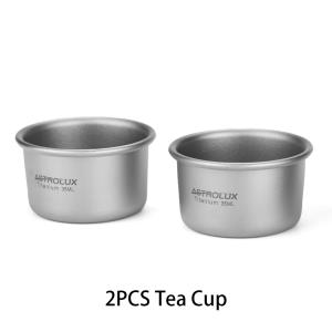 Astrolux® Ti-M1 Titanium Mug Titanium Pot Lightweight Camping Pot Titanium Cup Titanium Backpacking Pot with Portable Foldable Handles for Outdoor Camping Hiking Backpacking