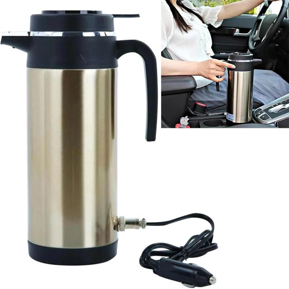 12V Car Truck 1200ml Water Heater Portable Hot Water Kettle Auto Shut-Off Fast Boiling for Travel
