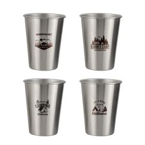 Outdoor 304 Stainless Steel Cup Set Camping Cup 4PC Camping Portable Water Cup Travel Coffee Cup Picnic Barbecue Cup