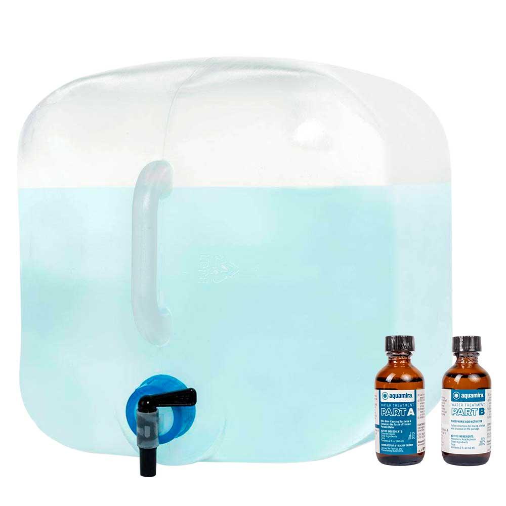 5-Gallon Collapsible Water Container & Chlorine Dioxide Water Treatment Drops