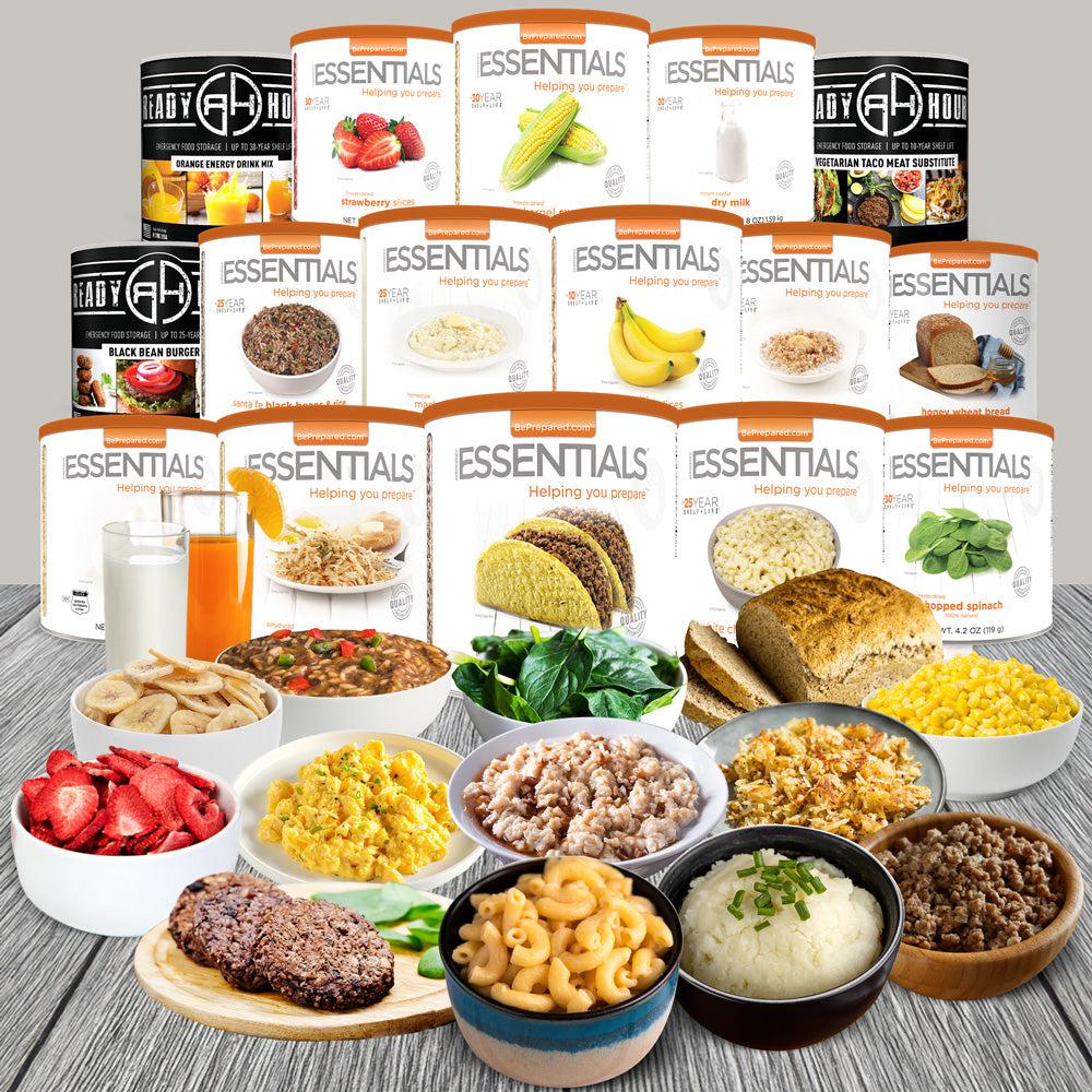 30-Day - Premium Emergency Meal Kit In Steel #10 Cans (Includes Real Meat)