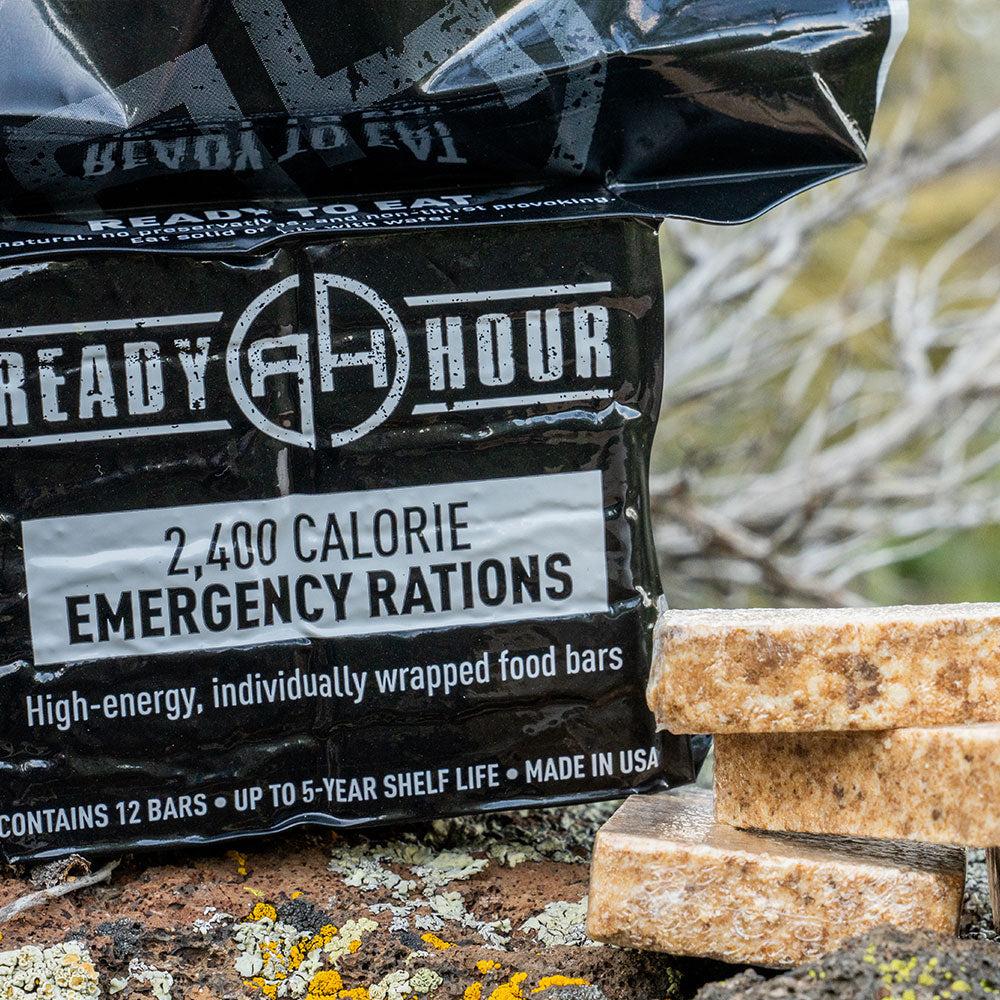 Emergency Ration Bars (7-Pack) / 2400 Calories per Package (16,800 Calories Total)