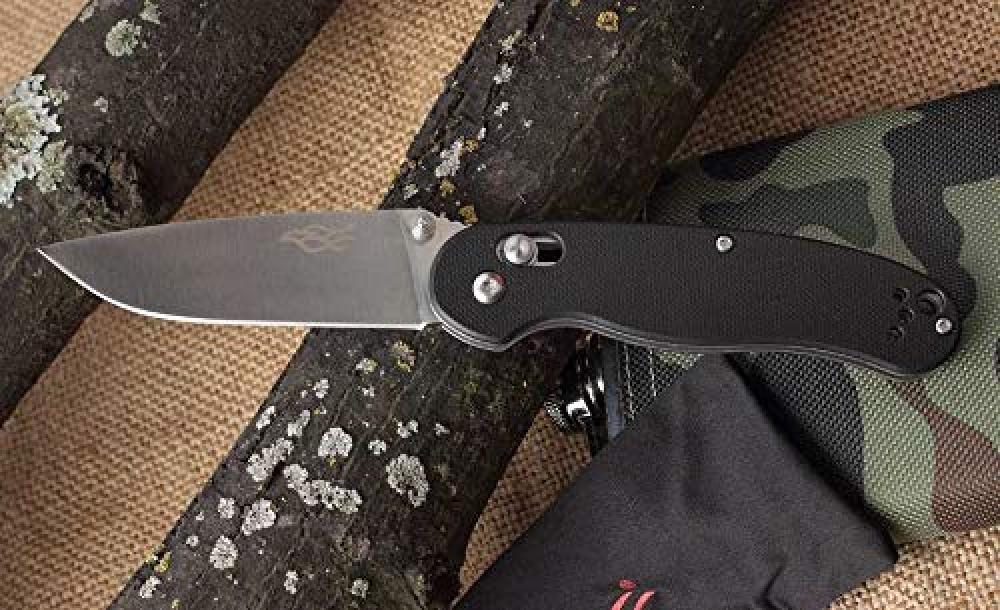 Firebird Folding Pocket Knife Carbon Fiber Handle w/Clip 440C Stainless Steel Blade Hunting Fishing Outdoor EDC Knife