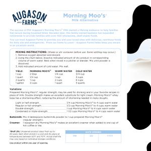 Morning Moo's Milk Alternative, #10 Can, 93 Servings