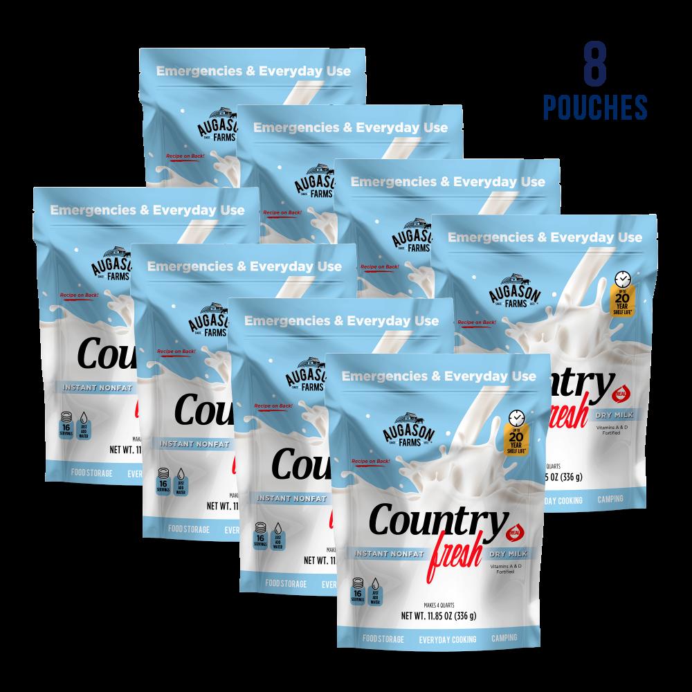 Country Fresh Instant Nonfat Dry Milk Pouch, 16 Servings Each Pouch