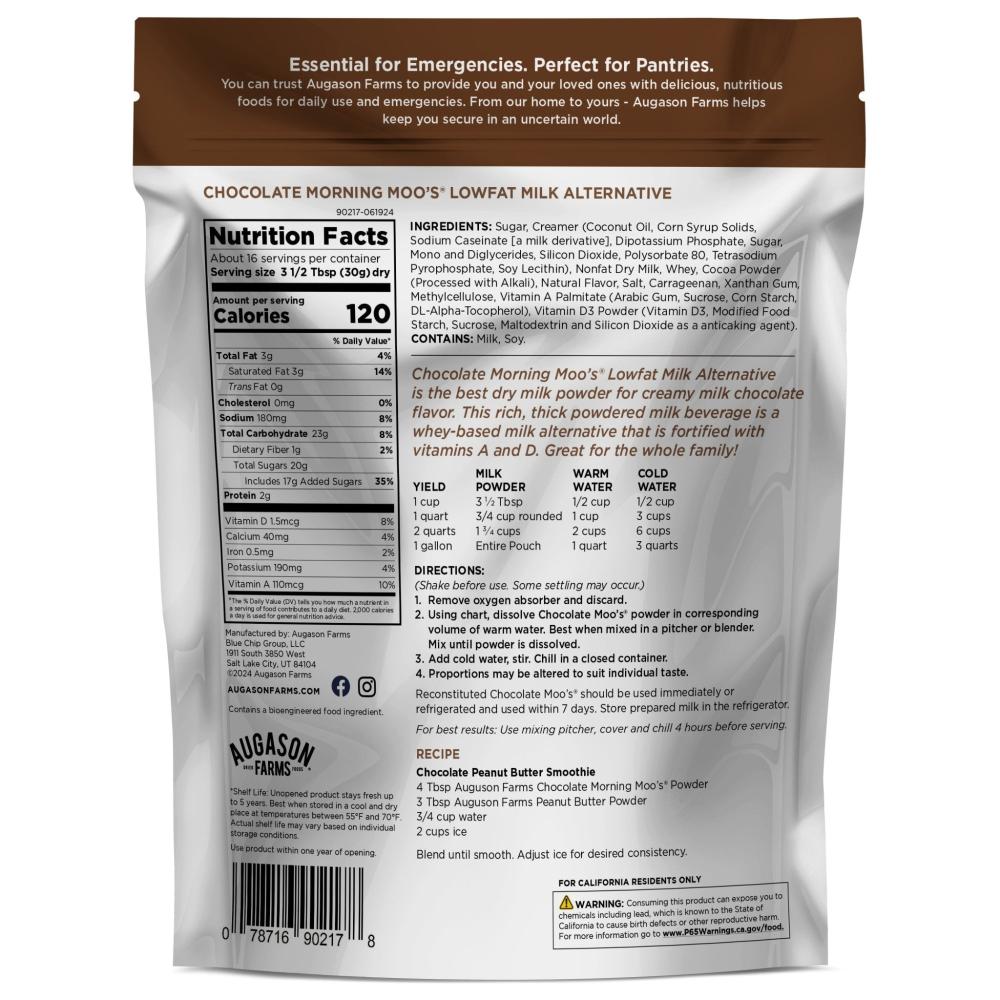 Chocolate Morning Moo's Milk Alternative Pouch, MMMM Good! 16 Servings