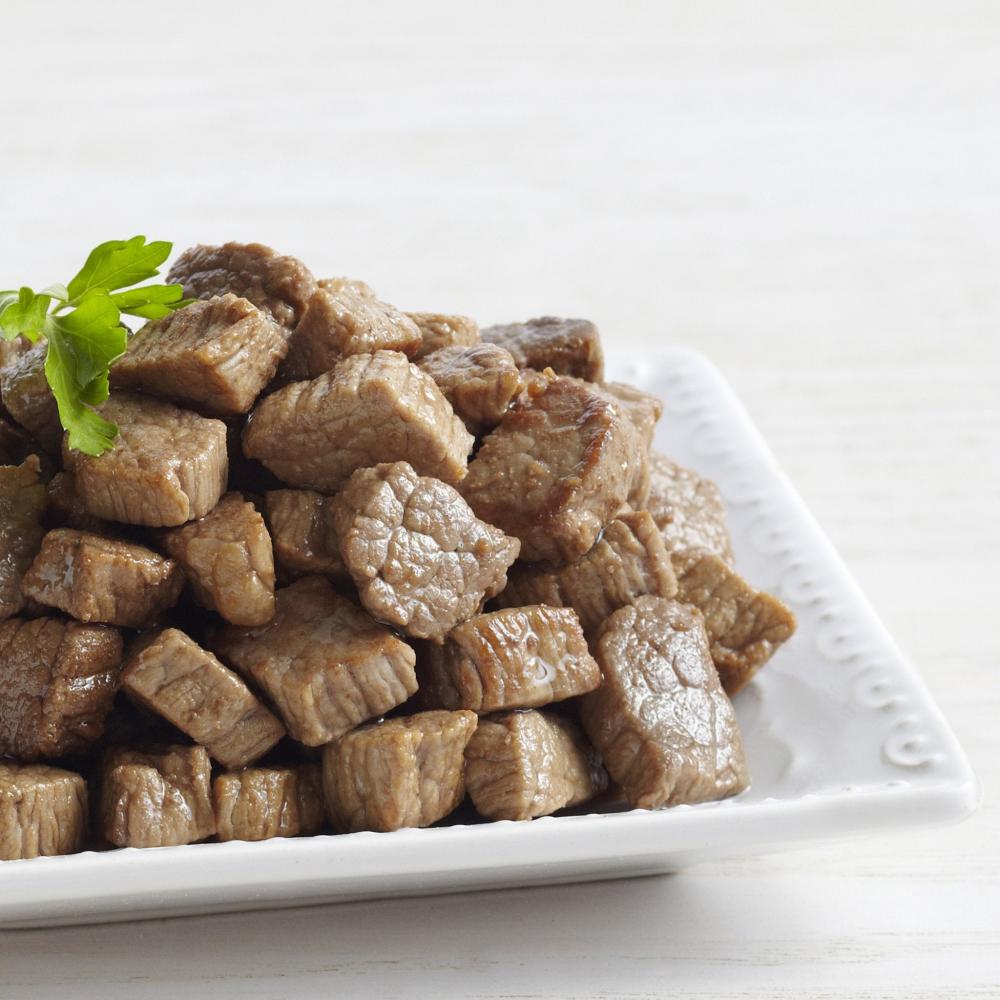 Cooked Freeze Dried Beef Steak Dices Can, 13 Servings