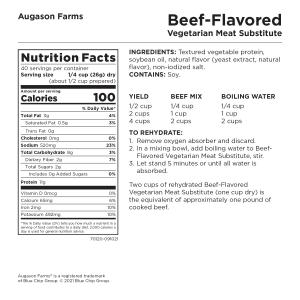 Beef-Flavored Vegetarian Meat Substitute