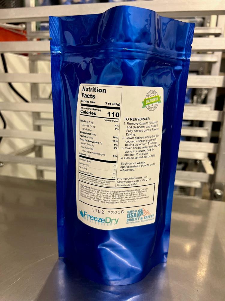 Freeze Dried Fully Cooked Seasoned Chicken Strips, MMMM Good!